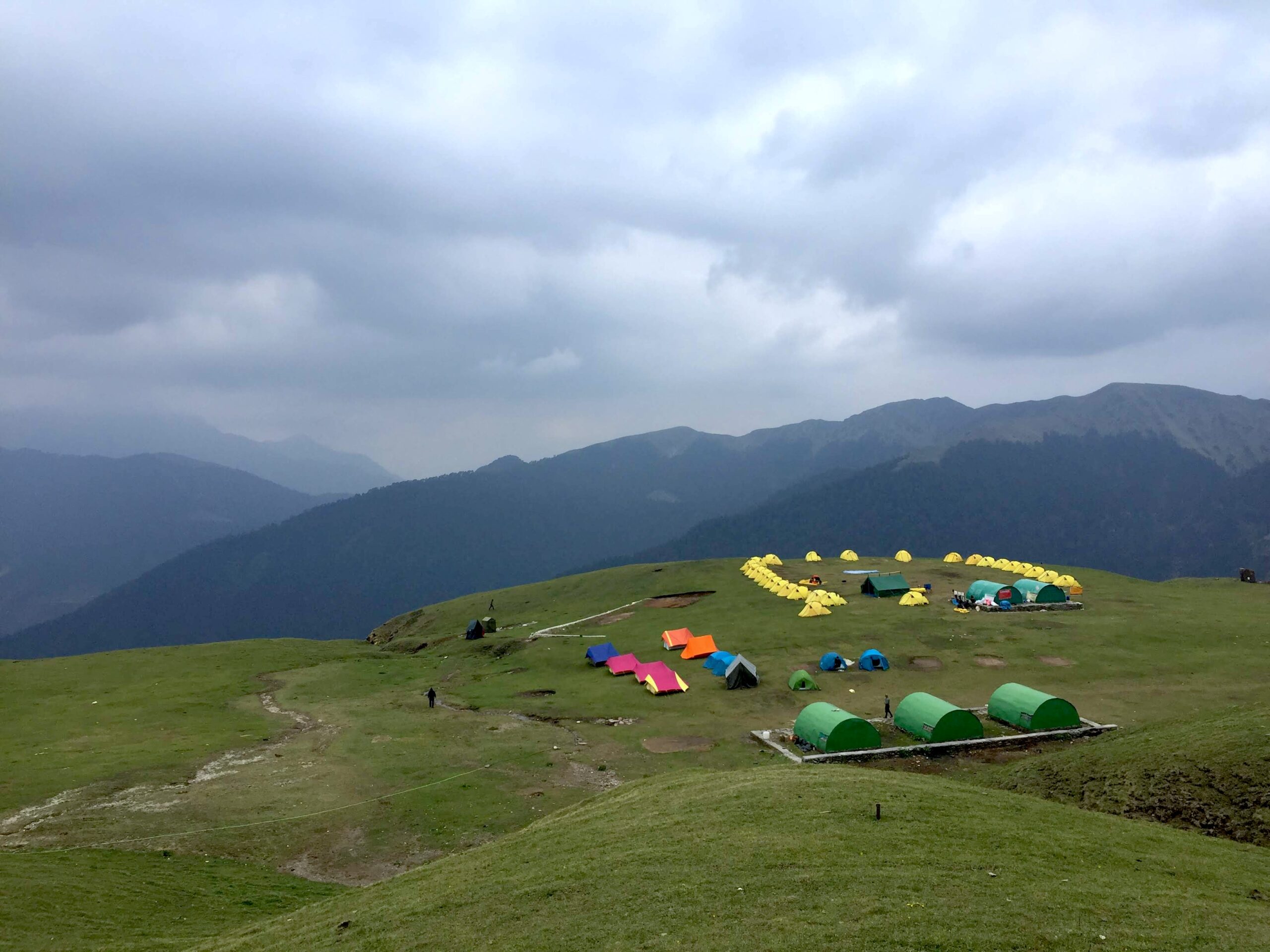 Picture of a campsite on top of Himalayan meadows